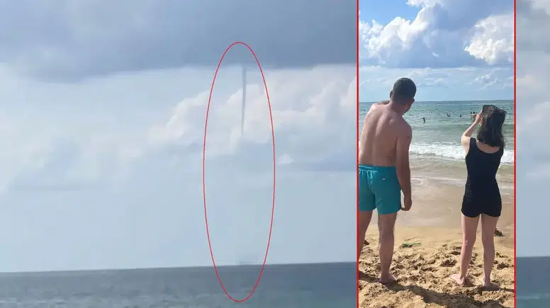 Alanya İncekum Plajı'nda Denize Giriyorlardı, Hortum Çıktı!