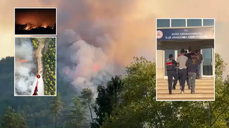 Serik ve Kaş’taki Orman Yangınları Kasten Çıkarılmış: 6 Şüpheli Gözaltında