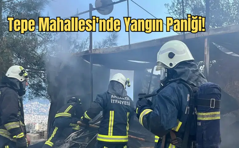 Alanya’da Şantiyede Korkutan Yangın: İşçi Konteyneri Alev Alev Yandı