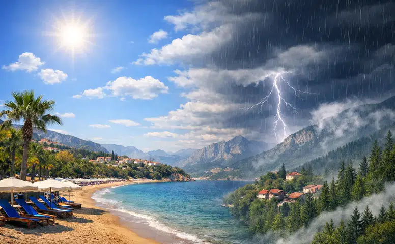 Sahilde Güneş, İç Kesimlerde Sağanak Var