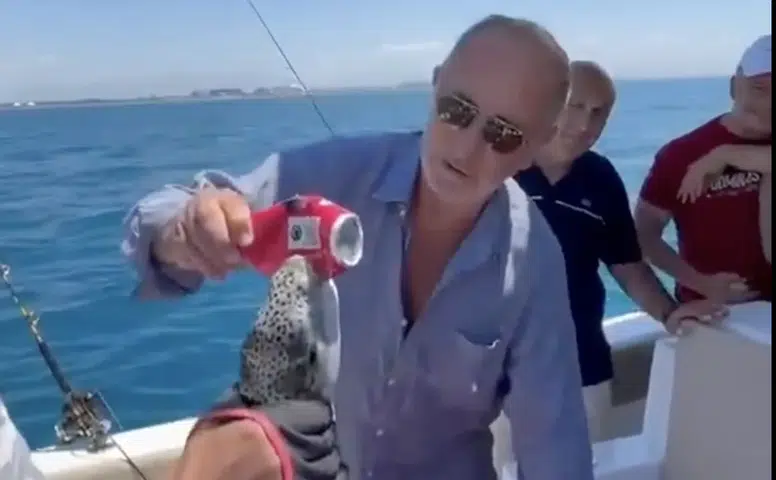 Fatih Altaylı Antalya Açıklarında Balon Balığı Yakaladı