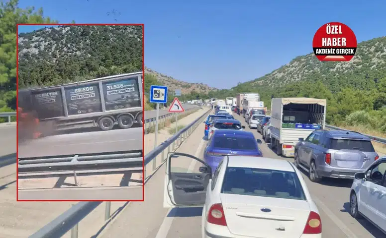 Korkuteli Yolunda Antalya Büyükşehir TIR'ı Alev Alev Yandı