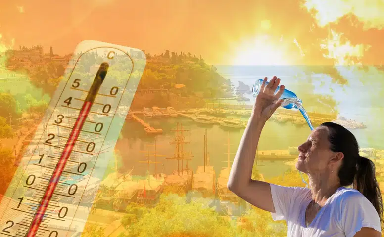 Antalya Haritası Kıpkırmızı Oldu! Termometreler 41 Dereceyi Görüyor