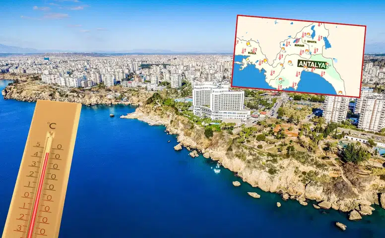 Antalya'da Sıcak ve Neme Dikkat! 4 İlçede Sağanak Var