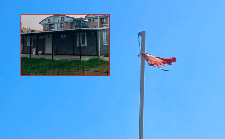 Serik'te Kur’an Kursu Önünde Yırtık Bayrak Krizi!
