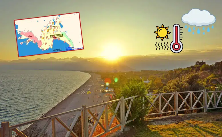 Antalya'da Hava Durumu Karışık: Bir Yanda 40 Derece Sıcak Diğer Yanda Sağanak