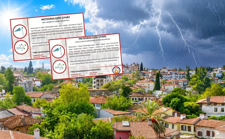Antalya'da Hava Durumu Tersine Dönüyor: Batı Akdeniz ve İç Kesimde Fırtına Uyarısı
