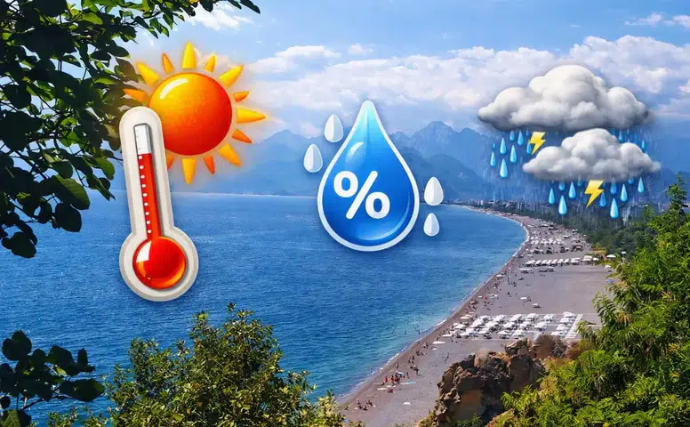 Antalya'da Nem ve Sıcaklık Baskısı Artıyor! O İlçeler Sağanakla Serinleyecek