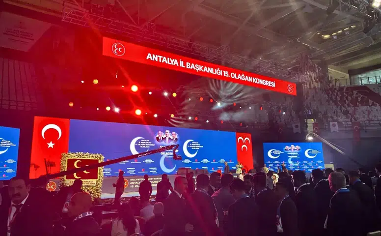 MHP Antalya 15. Olağan Kongresi'nde Sadullah Güneş Güven Tazeledi