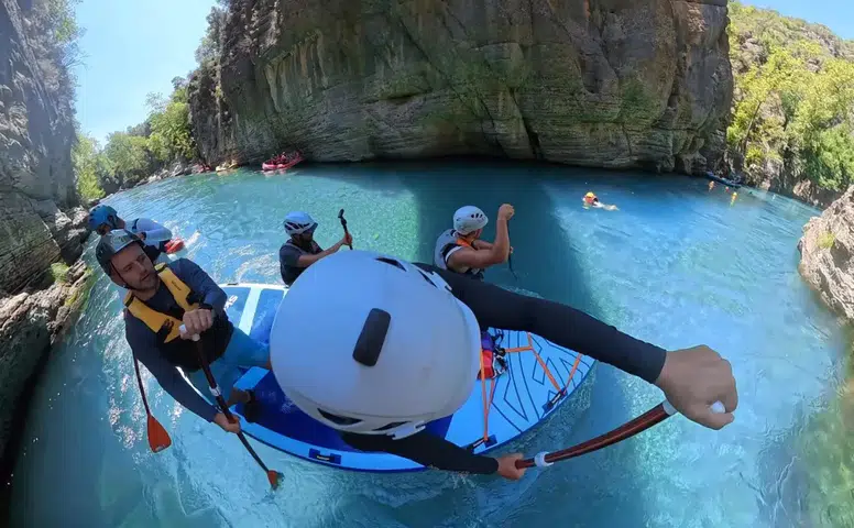 Köprülü Kanyon Parkuru 4 Metrelik Big SUP ile Geçildi