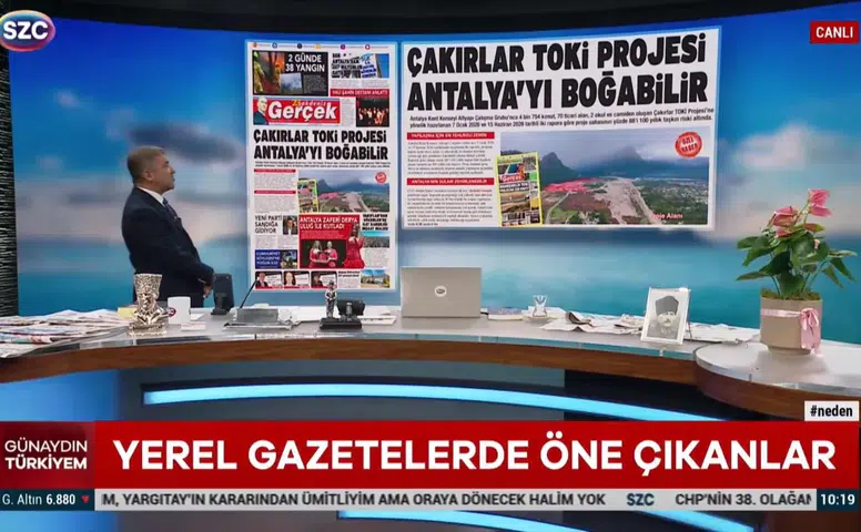 İsmail Küçükkaya Akdeniz Gerçek’in Manşetini Ekranlara Taşıdı!