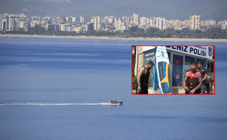 Antalya'da Kürekleri Kırılınca SUP'larla Açığa Sürüklendiler