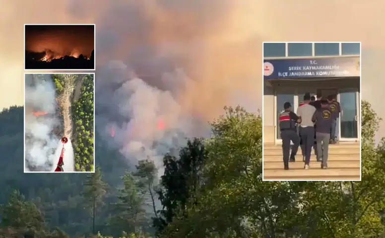 Serik ve Kaş’taki Orman Yangınları Kasten Çıkarılmış: 6 Şüpheli Gözaltında