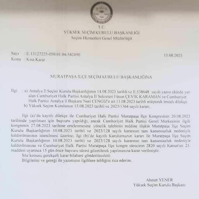 ysk kararı