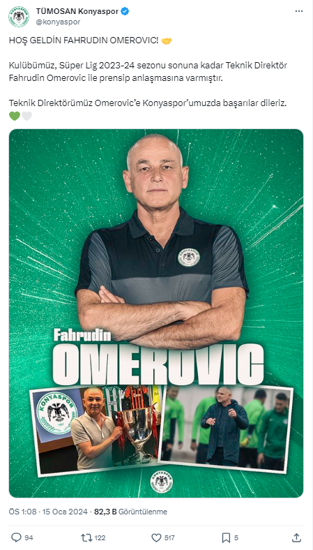 Konyaspor'un yeni hocası belli oldu