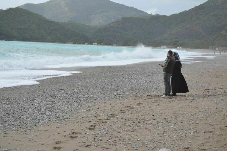 Fethiye'de Fırtınanın Ardından Dev Dalgalar Oluştu 