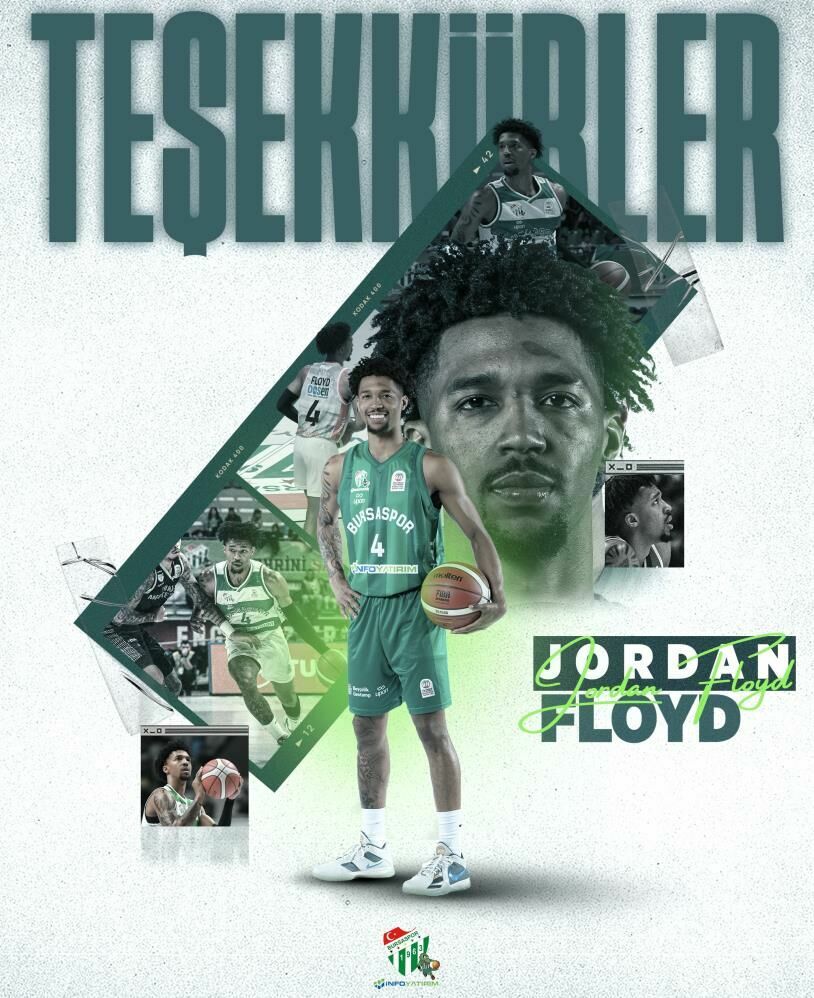 Bursaspor Basketbol Takımı Jordan Floyd ile yollarını ayırdı