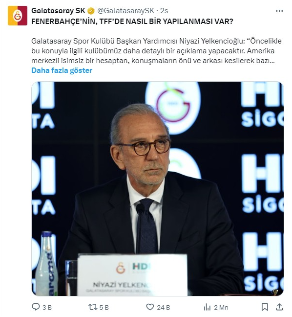 Galatasaray hakem görüntüleriyle ilgili ilk açıklamayı yaptı