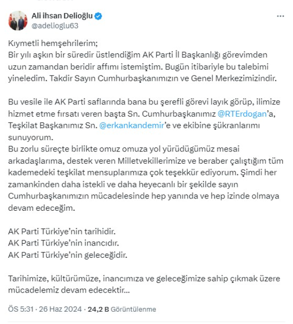 AKP'li başkan görevden alındı