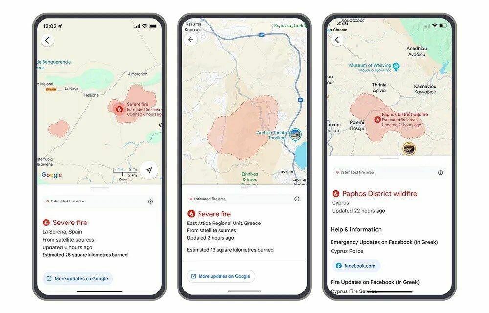 Google Haritalar Türkiye'de orman yangınlarını canlı olarak gösterecek