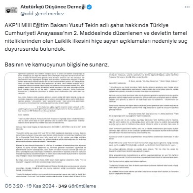 Add'den Milli Eğitim Bakanı'na Suç Duyurusu  2
