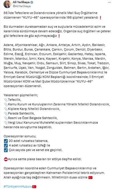 Antalya Ve 55 İlde Mali Suç Örgütlerine Büyük Darbe! 2
