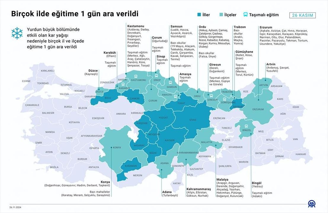 Bu Şehirlerdeki Okullarda Eğitime Ara Verildi 5 Result
