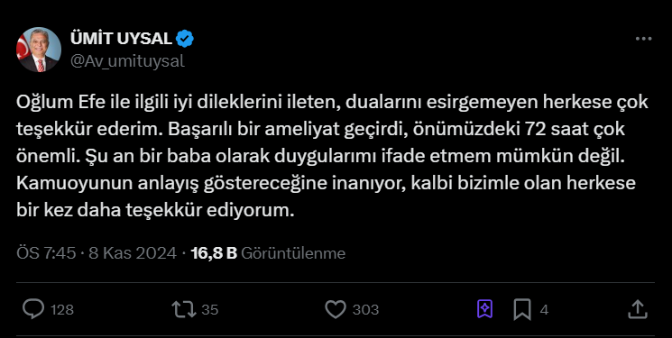 Başkan Ümit Uysal'ı Sevindiren Haber