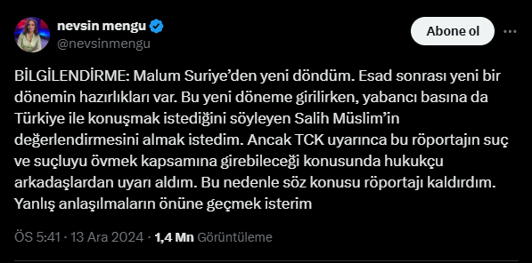 Gazeteci Nevşin Mengü Gözaltına Alınıp Serbest Bırakıldı