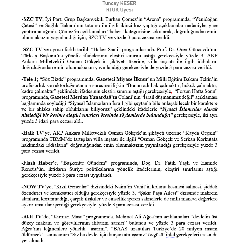 Osman Gökçek Şikayet Etti Szc Tv Ve Halk Tv Ceza Aldı 2