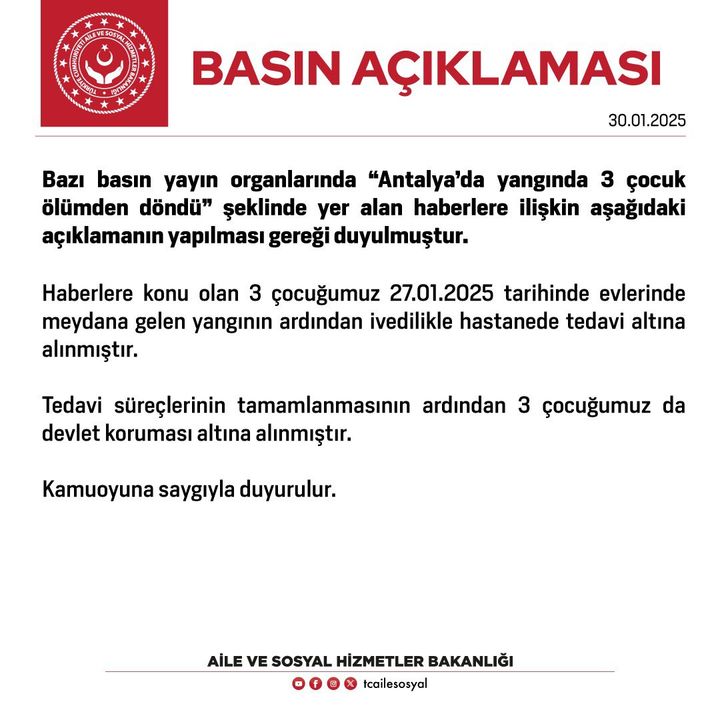 Antalya'daki Yangından Kurtarılan 3 Kardeş Devlet Korumasına Alındı 2