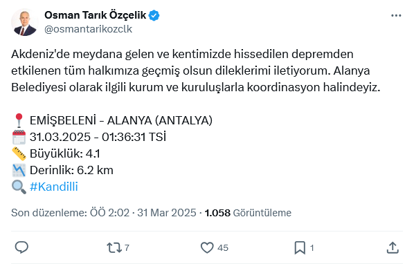 Alanya'da 4.1 Büyüklüğünde Deprem! Vatandaşlar Bebekleriyle Sokağa Kaçtı 4