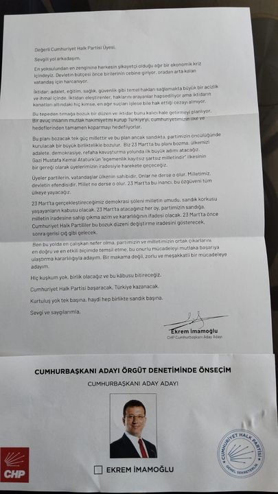 Antalya'da Oy Kullananları İmamoğlu'nun Mektubu Karşıladı  2