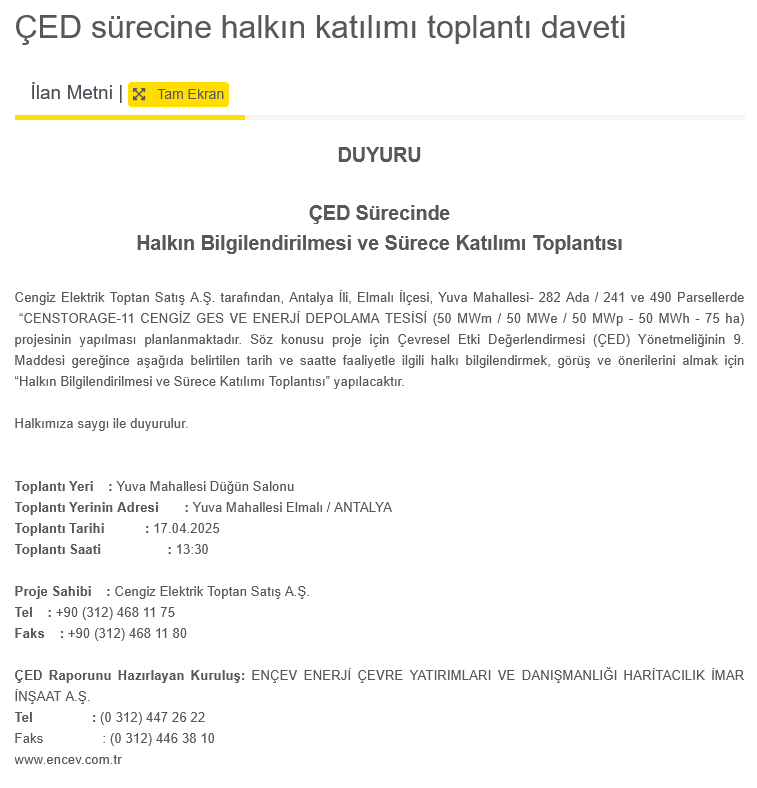 Cengiz Elmalı'da Ges'ten Vazgeçmiyor! Yeri Değiştirdi Çed İlanına Çıktı 2