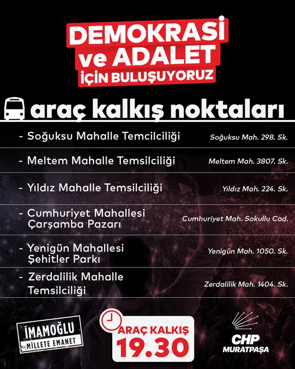 Chp Antalya Mitingi Bu Akşam Nerede Servis Noktaları Duyuruldu 2