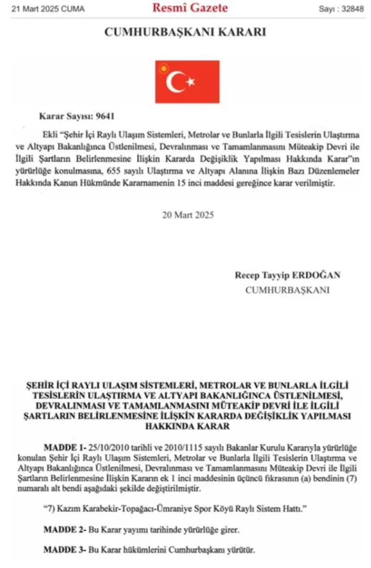 İstanbul'da Yapımı Devam Eden Metro Hattı İBB'den Alındı