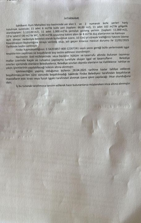 Antalya Finike’de Sahil Tahsisi! 'Söz Sahibi Belediye Olmalı' 3
