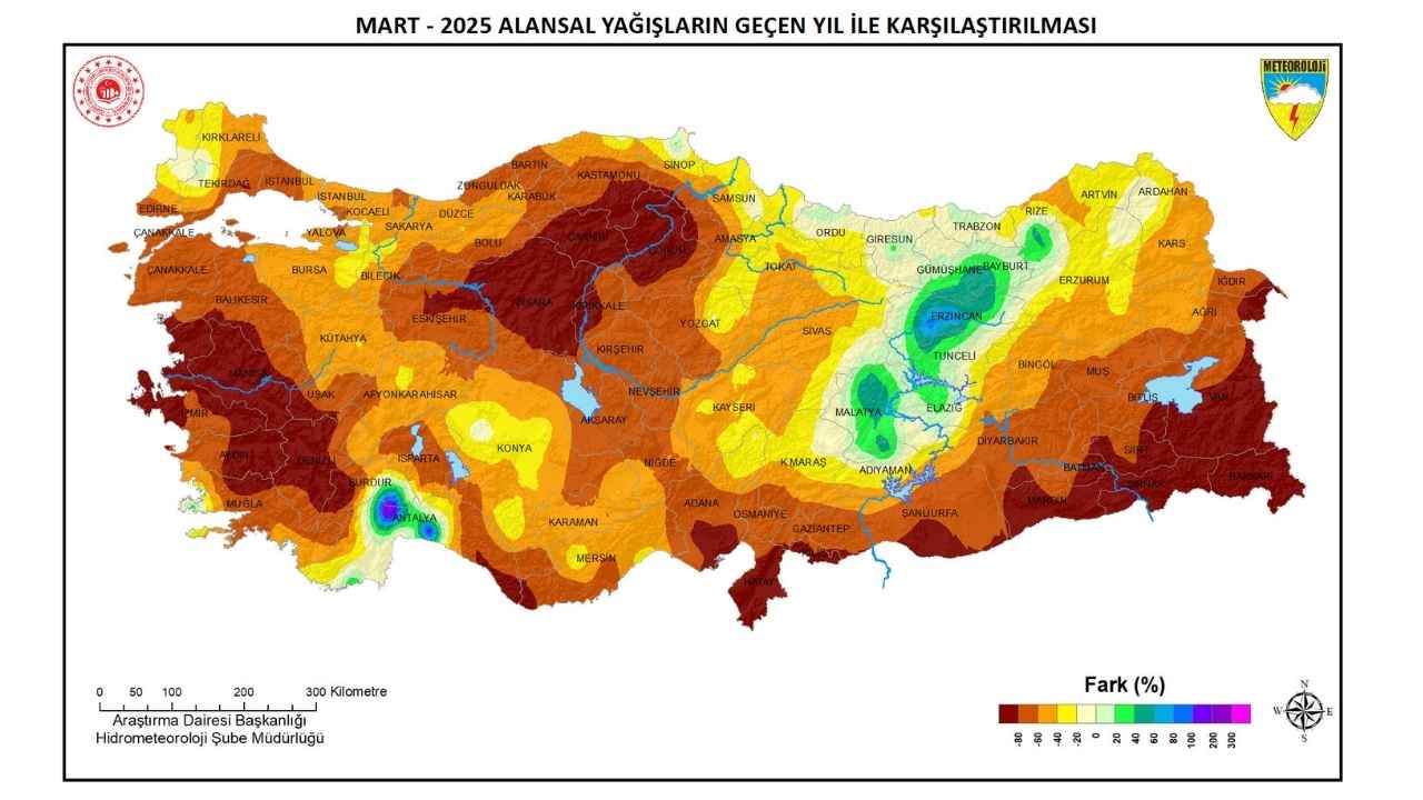 Antalya'da Mart Ayında Yağışlar Yüzde 80'Den Fazla Azaldı 2