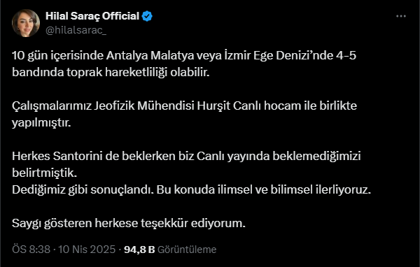 Astrolog Saraç'tan Çarpıcı İddia! Antalya İçin 5 Büyüklüğünde Deprem
