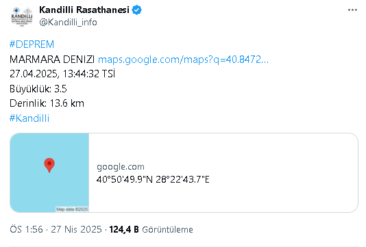 İstanbul’da Bir Saat İçinde 3 Deprem33