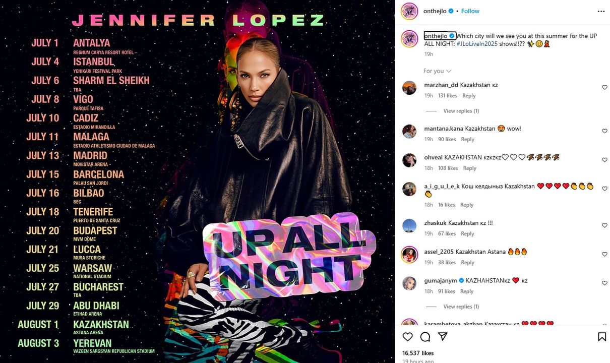 Jennifer Lopez Antalya'da Konser Verecek! Turne Programını Duyurdu 2