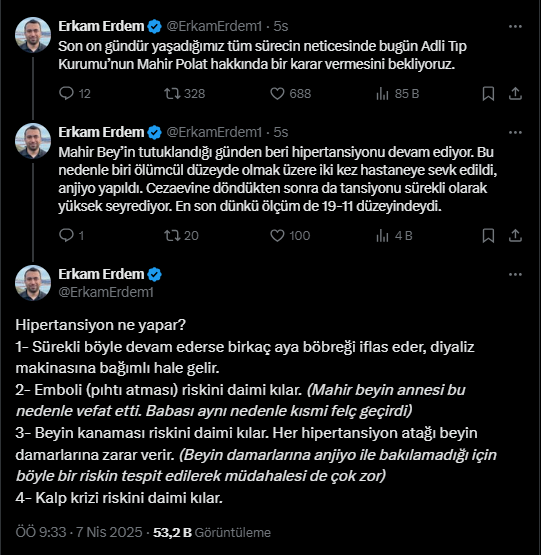 Mahir Polat Adli Tıp’tan Sonra Yeniden Cezaevine Sevk Edildi