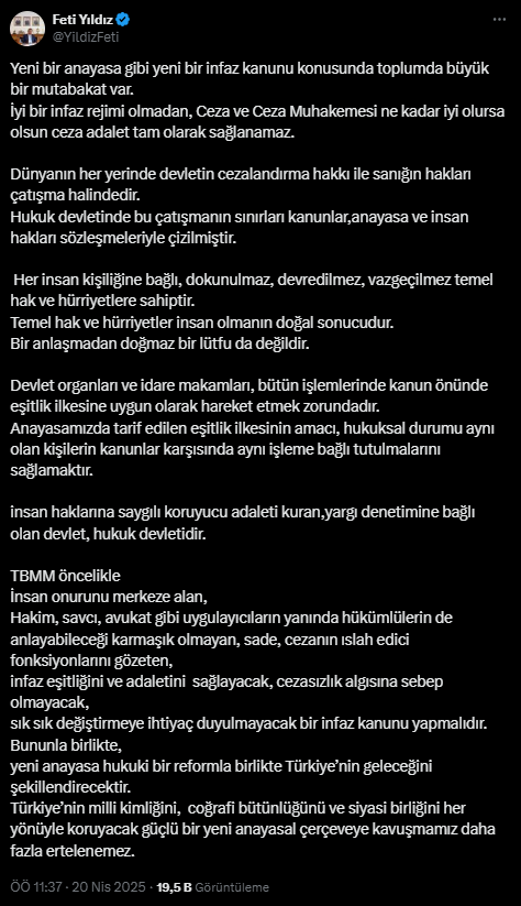 MHP'den Yeni İnfaz Yasası Sinyali!