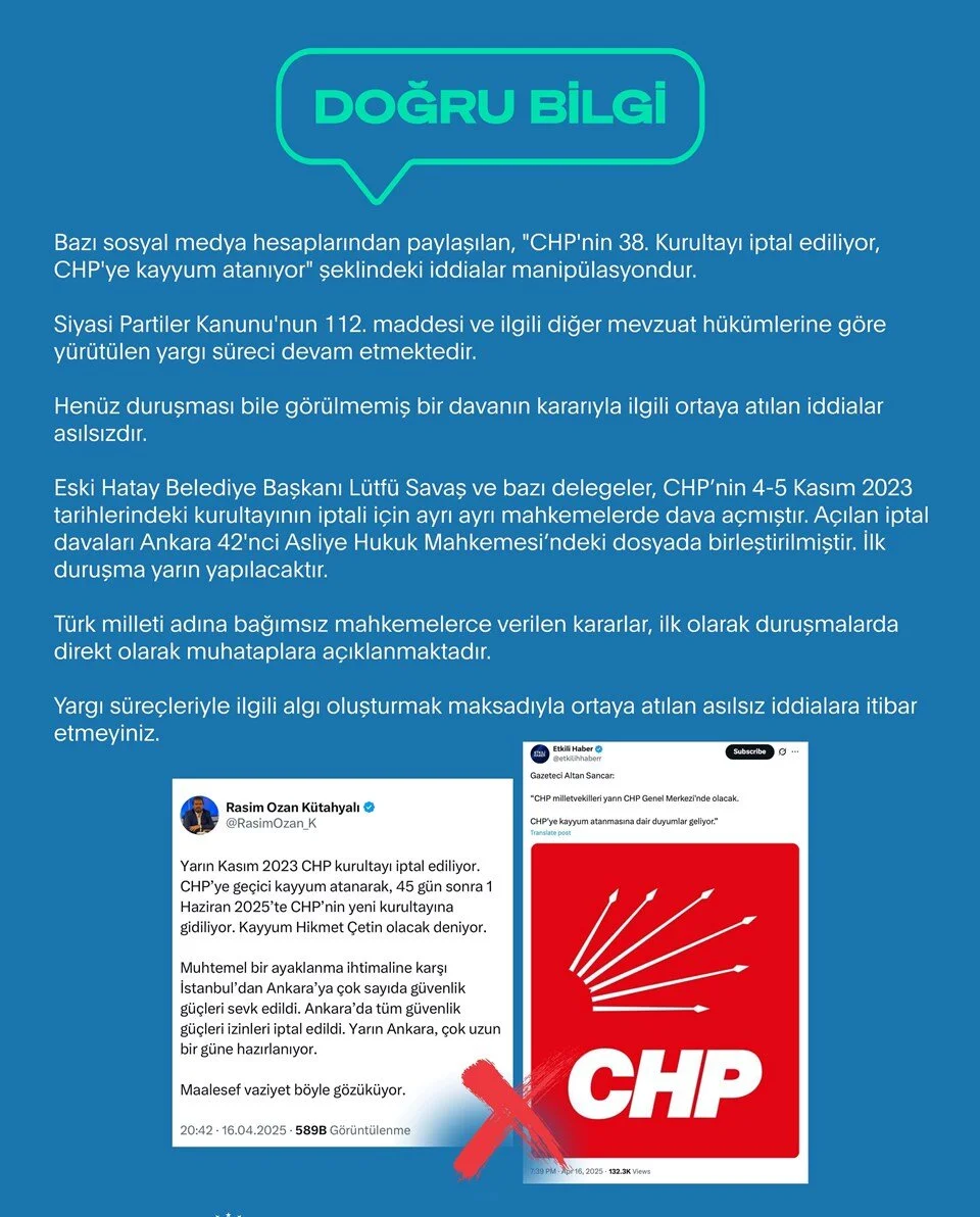 Sosyal Medyada Chp’ye Kayyum Atanacak Iddiası Üzerine Rasim Ozan Kütahyalı Hakkında Halkı Yanıltıcı Bilgi Yaymak Suçlamasıyla Gözaltı Kararı Verildi.12