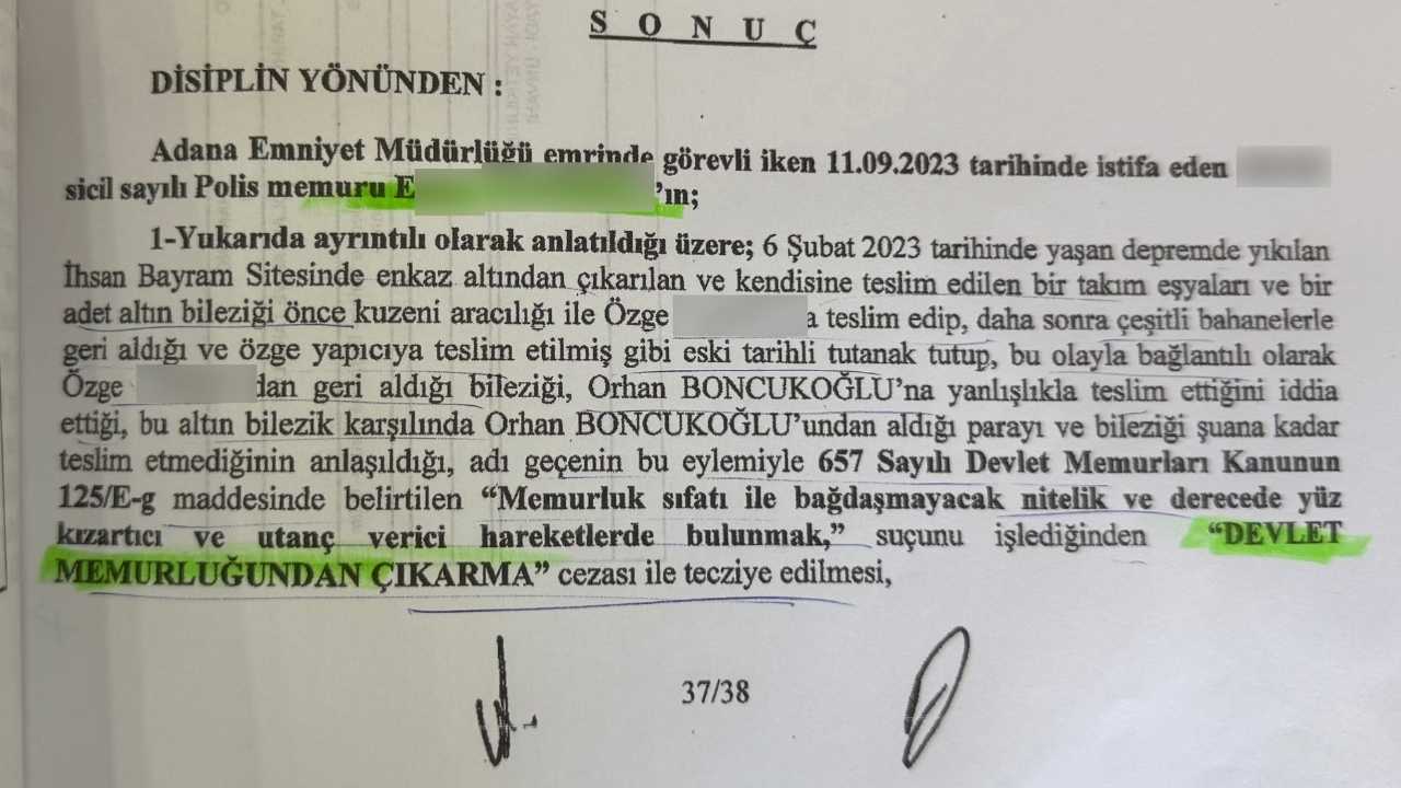 Adana’da Depremzede Altınlarını Zimmetine Geçirmiş2