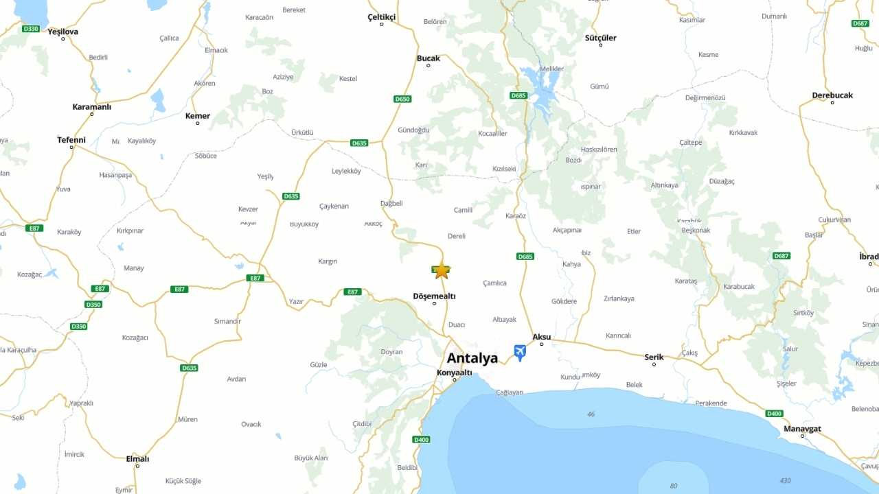 Antalya Döşemealtı’nda 2 Dakikada 2 Deprem!2