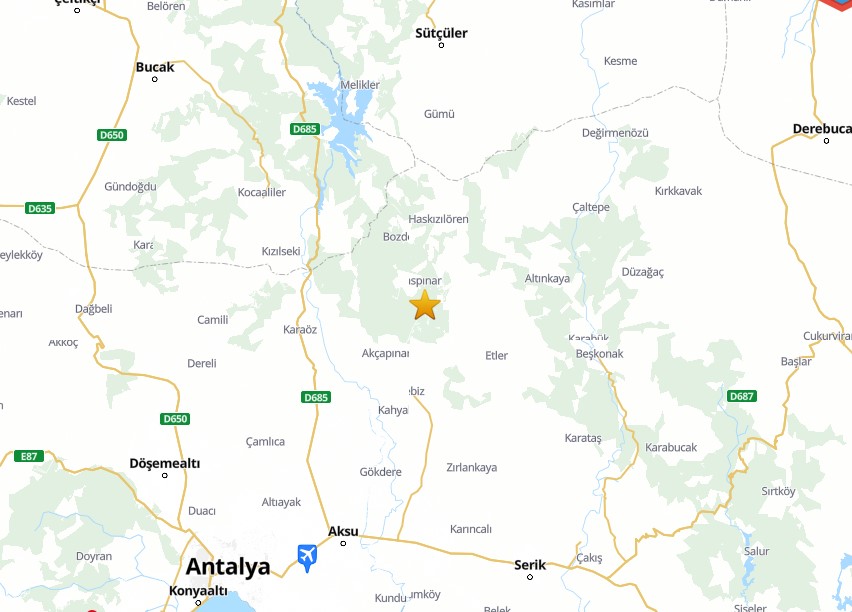 Antalya Serik'te 3.9 Büyüklüğünde Deprem! 2