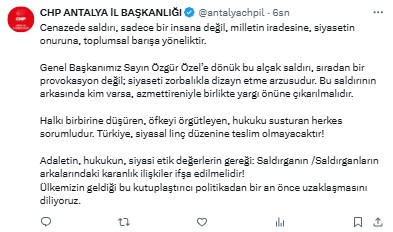 Antalya’dan Özgür Özel’e Saldırıya Büyük Tepki! ‘Sıradan Bir Provokasyon Değil’ 7