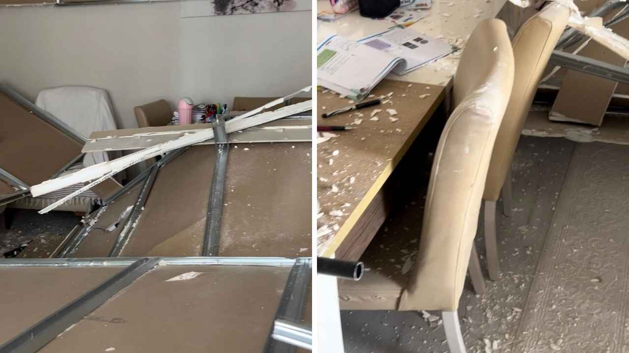 Finike'de Tavan Çöktü! Anne Ve 2 Çocuğu Zor Kurtuldu 2