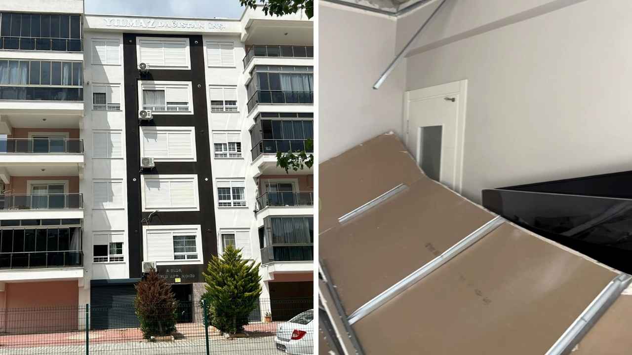 Finike'de Tavan Çöktü! Anne Ve 2 Çocuğu Zor Kurtuldu 3